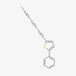 molecular formula C17H10S B14398905 2-(Hepta-1,3,5-triyn-1-YL)-5-phenylthiophene CAS No. 89913-51-9