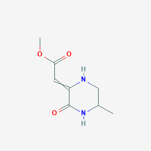 molecular formula C8H12N2O3 B14398947 Methyl (5-methyl-3-oxopiperazin-2-ylidene)acetate CAS No. 88075-42-7