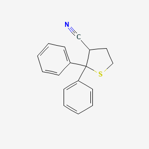 molecular formula C17H15NS B14398974 2,2-Diphenylthiolane-3-carbonitrile CAS No. 88692-07-3