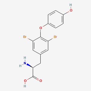 molecular formula C15H13Br2NO4 B14398983 3,5-Dibromo-O-(4-hydroxyphenyl)-L-tyrosine CAS No. 88293-81-6