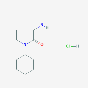 molecular formula C11H23ClN2O B1439900 N-Cyclohexyl-N-ethyl-2-(methylamino)acetamide hydrochloride CAS No. 1219972-30-1