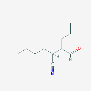 2-Butyl-3-formylhexanenitrile