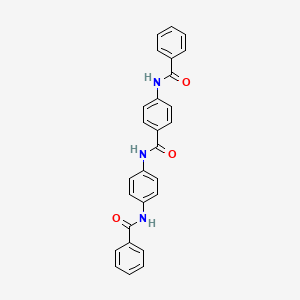 molecular formula C27H21N3O3 B14399025 4-Benzamido-N-(4-benzamidophenyl)benzamide CAS No. 87706-91-0