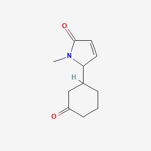 molecular formula C11H15NO2 B14399034 1-Methyl-5-(3-oxocyclohexyl)-1,5-dihydro-2H-pyrrol-2-one CAS No. 87884-62-6