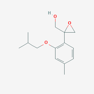 molecular formula C14H20O3 B14399076 {2-[4-Methyl-2-(2-methylpropoxy)phenyl]oxiran-2-yl}methanol CAS No. 88010-79-1