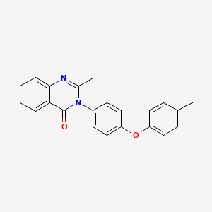 molecular formula C22H18N2O2 B14399081 2-Methyl-3-[4-(4-methylphenoxy)phenyl]quinazolin-4(3H)-one CAS No. 88538-92-5