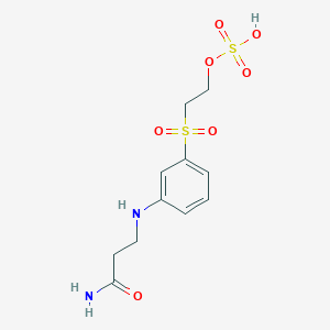 2-{3-[(3-Amino-3-oxopropyl)amino]benzene-1-sulfonyl}ethyl hydrogen sulfate