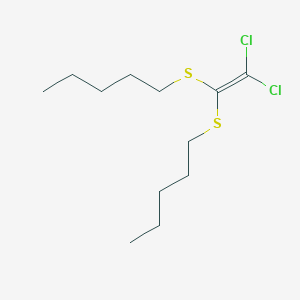 1-{[2,2-Dichloro-1-(pentylsulfanyl)ethenyl]sulfanyl}pentane