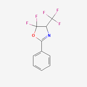 molecular formula C10H6F5NO B14399113 5,5-Difluoro-2-phenyl-4-(trifluoromethyl)-4,5-dihydro-1,3-oxazole CAS No. 87574-76-3