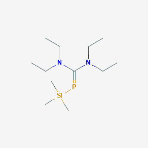 molecular formula C12H29N2PSi B14399123 N,N,N',N'-Tetraethyl-1-[(trimethylsilyl)phosphanylidene]methanediamine CAS No. 87813-29-4