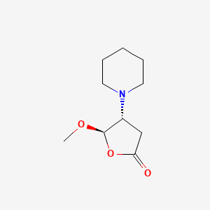 molecular formula C10H17NO3 B14399148 (4R,5R)-5-Methoxy-4-(piperidin-1-yl)oxolan-2-one CAS No. 88050-85-5