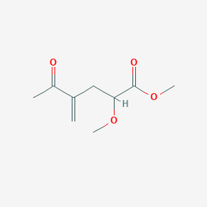 molecular formula C9H14O4 B14399175 Methyl 2-methoxy-4-methylidene-5-oxohexanoate CAS No. 87497-11-8