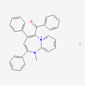 5-Benzoyl-1-methyl-2,4-diphenyl-1H-pyrido[1,2-a][1,3]diazepin-6-ium iodide