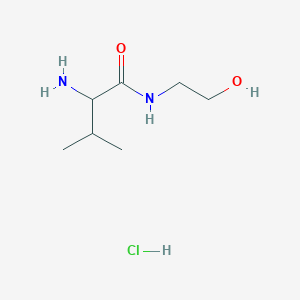 molecular formula C7H17ClN2O2 B1439919 2-Amino-N-(2-hydroxyethyl)-3-methylbutanamide hydrochloride CAS No. 1236263-45-8
