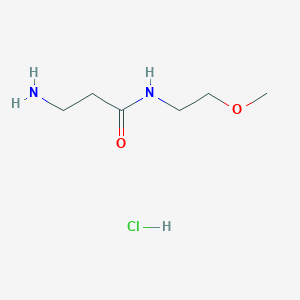 molecular formula C6H15ClN2O2 B1439920 3-Amino-N-(2-methoxyethyl)propanamide hydrochloride CAS No. 1220019-38-4