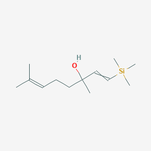 molecular formula C13H26OSi B14399216 3,7-Dimethyl-1-(trimethylsilyl)octa-1,6-dien-3-ol CAS No. 89929-59-9