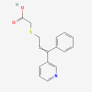 molecular formula C16H15NO2S B14399218 {[3-Phenyl-3-(pyridin-3-yl)prop-2-en-1-yl]sulfanyl}acetic acid CAS No. 89667-93-6