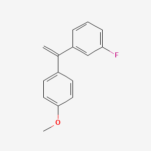 molecular formula C15H13FO B14399222 1-Fluoro-3-[1-(4-methoxyphenyl)ethenyl]benzene CAS No. 86767-09-1