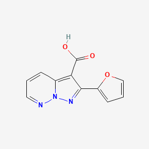 molecular formula C11H7N3O3 B14399230 2-(Furan-2-yl)pyrazolo[1,5-b]pyridazine-3-carboxylic acid CAS No. 88561-89-1