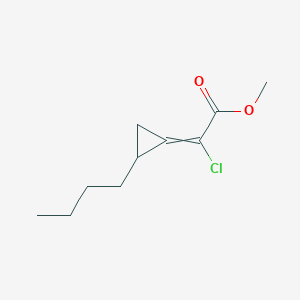 molecular formula C10H15ClO2 B14399253 Methyl (2-butylcyclopropylidene)(chloro)acetate CAS No. 89879-14-1