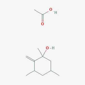 molecular formula C12H22O3 B14399254 Acetic acid;1,3,5-trimethyl-2-methylidenecyclohexan-1-ol CAS No. 89441-66-7