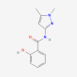 molecular formula C12H13N3O2 B14399300 N-(1,5-Dimethyl-1H-pyrazol-3-yl)-2-hydroxybenzamide CAS No. 88059-51-2