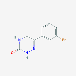 molecular formula C9H8BrN3O B14399302 6-(3-Bromophenyl)-4,5-dihydro-1,2,4-triazin-3(2H)-one CAS No. 87428-09-9