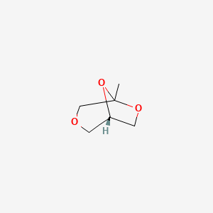 molecular formula C6H10O3 B14399306 (1S)-5-Methyl-3,6,8-trioxabicyclo[3.2.1]octane CAS No. 87937-03-9