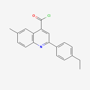 molecular formula C19H16ClNO B1439933 2-(4-Ethylphenyl)-6-methylquinoline-4-carbonyl chloride CAS No. 1160253-51-9