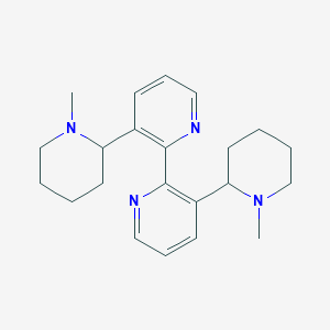 molecular formula C22H30N4 B14399330 3,3'-Bis(1-methylpiperidin-2-yl)-2,2'-bipyridine CAS No. 89422-39-9