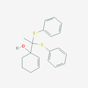 1-[1,1-Bis(phenylsulfanyl)ethyl]cyclohex-2-en-1-ol