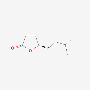 molecular formula C9H16O2 B14399353 (5S)-5-(3-Methylbutyl)oxolan-2-one CAS No. 88133-85-1