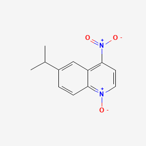 molecular formula C12H12N2O3 B14399380 Quinoline, 6-(1-methylethyl)-4-nitro-, 1-oxide CAS No. 86475-99-2