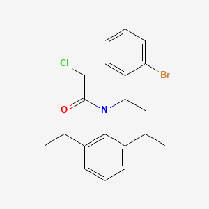 molecular formula C20H23BrClNO B14399397 N-[1-(2-Bromophenyl)ethyl]-2-chloro-N-(2,6-diethylphenyl)acetamide CAS No. 88019-73-2