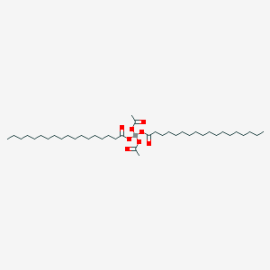 molecular formula C40H76O8Sn B14399415 Bis(acetyloxy)[bis(octadecanoyloxy)]stannane CAS No. 88439-64-9