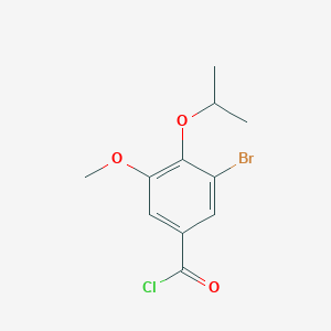 molecular formula C11H12BrClO3 B1439942 3-Bromo-4-isopropoxy-5-methoxybenzoyl chloride CAS No. 1160250-50-9
