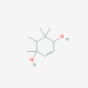 molecular formula C10H18O2 B14399438 1,5,5,6-Tetramethylcyclohex-2-ene-1,4-diol CAS No. 89503-56-0