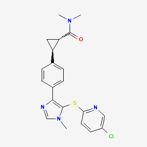 (1S,2S)-2-(4-(5-((5-chloropyridin-2-yl)thio)-1-methyl-1H-imidazol-4-yl)phenyl)-N,N-dimethylcyclopropanecarboxamide