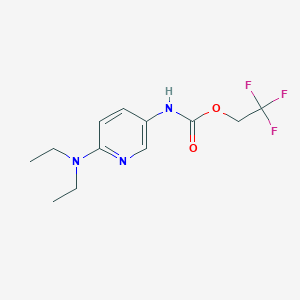 molecular formula C12H16F3N3O2 B1439953 2,2,2-trifluoroethyl N-[6-(diethylamino)pyridin-3-yl]carbamate CAS No. 1221725-61-6