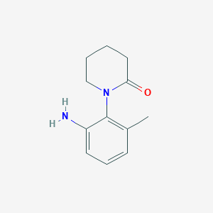 molecular formula C12H16N2O B1439954 1-(2-Amino-6-methylphenyl)piperidin-2-one CAS No. 1211496-23-9