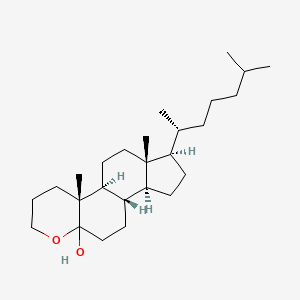 (4aR,4bS,6aR,7R,9aS,9bS)-4a,6a-Dimethyl-7-(6-methylheptan-2-yl)tetradecahydrocyclopenta[5,6]naphtho[2,1-b]pyran-11a(2H)-ol