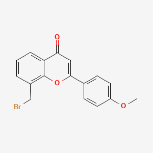 molecular formula C17H13BrO3 B14399674 8-(Bromomethyl)-2-(4-methoxyphenyl)-4H-1-benzopyran-4-one CAS No. 87165-56-8