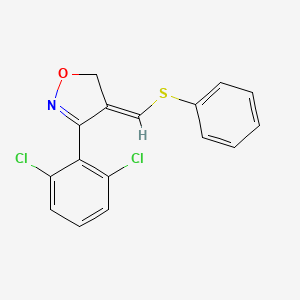 (4Z)-3-(2,6-dichlorophenyl)-4-(phenylsulfanylmethylidene)-1,2-oxazole