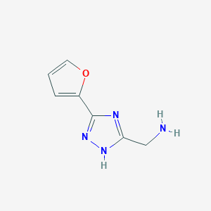 (3-(2-furyl)-1H-1,2,4-triazol-5-yl)methylamine