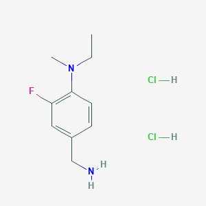 molecular formula C10H17Cl2FN2 B1439977 4-(氨基甲基)-N-乙基-2-氟-N-甲基苯胺二盐酸盐 CAS No. 1308647-75-7