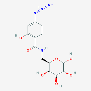B1439980 6-(4-Azido-2-hydroxybenzamido)-6-deoxy-D-glucopyranose CAS No. 98897-09-7