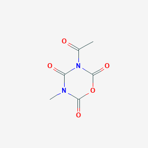 molecular formula C6H6N2O5 B14399953 3-Acetyl-5-methyl-1,3,5-oxadiazinane-2,4,6-trione CAS No. 89665-92-9