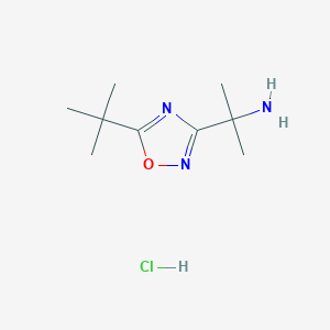 B1440003 2-(5-Tert-butyl-1,2,4-oxadiazol-3-yl)propan-2-amine hydrochloride CAS No. 1221722-19-5