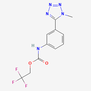 molecular formula C11H10F3N5O2 B1440004 2,2,2-trifluoroethyl N-[3-(1-methyl-1H-1,2,3,4-tetrazol-5-yl)phenyl]carbamate CAS No. 1221725-68-3