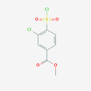 molecular formula C8H6Cl2O4S B1440005 Methyl 3-chloro-4-(chlorosulfonyl)benzoate CAS No. 874830-93-0